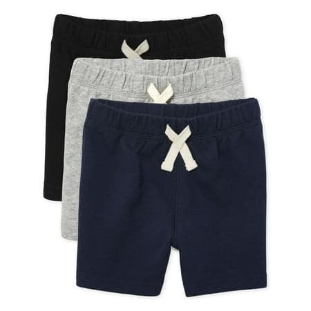 The Children's Place Baby & Toddler Boys Pull-On Knit Shorts, 3-Pack, Sizes 6M-5T