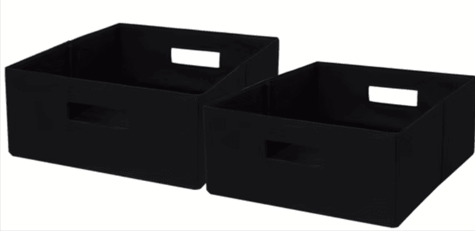2-Pack Better Homes & Gardens Half-Size Fabric Storage Bin Walmart