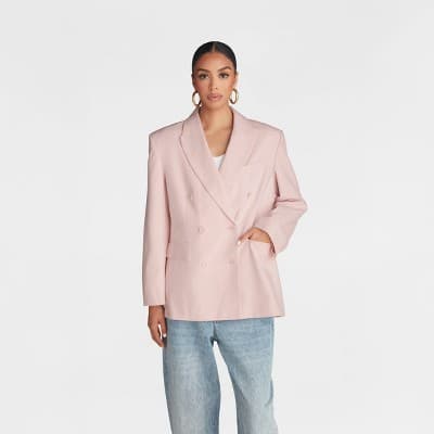KBB by KAHLANA Women's 'The David Blazer' - Light Pink XL