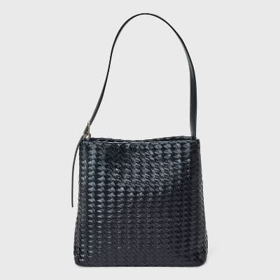 Woven Bucket Bag - A New Day™ Black