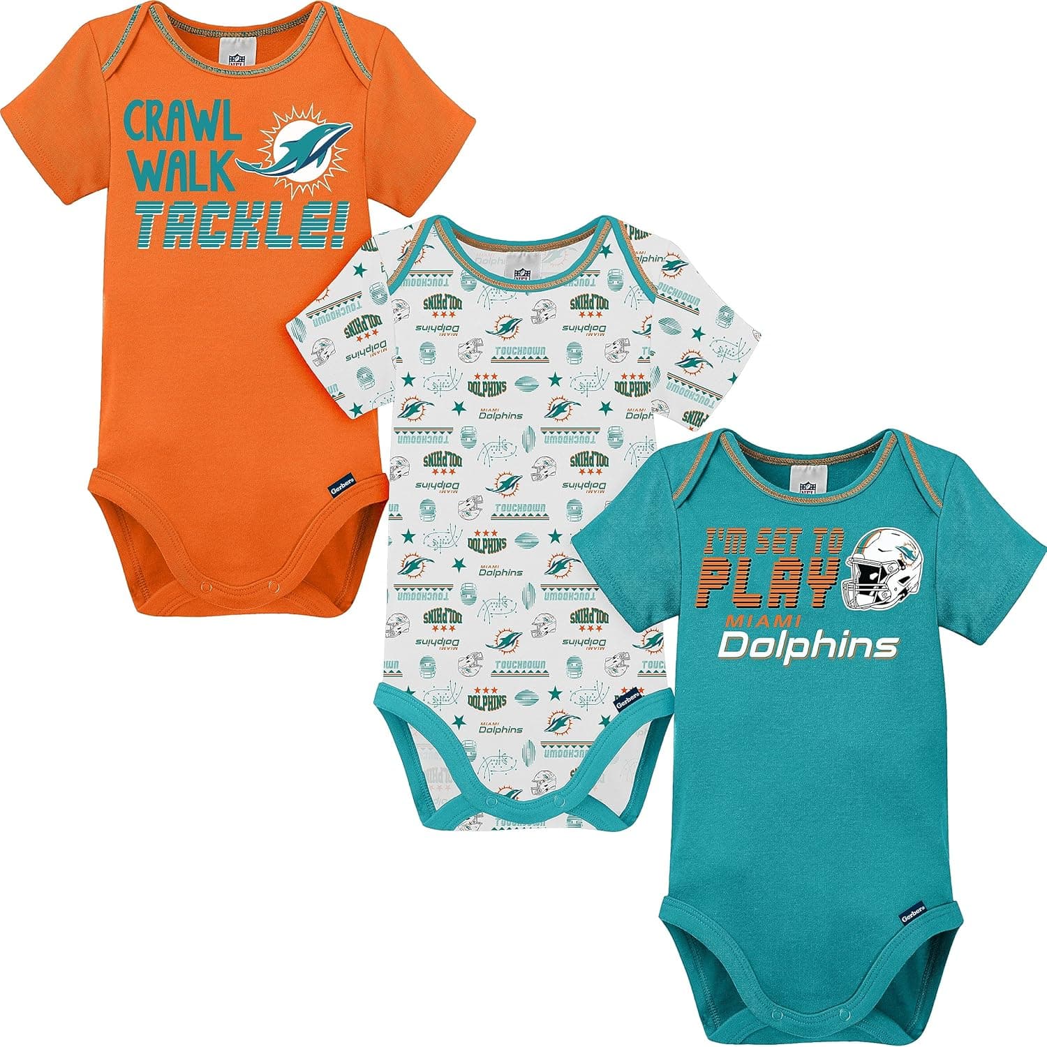 Gerber NFL Baby Bodysuit 3-Pack - Team Colors