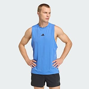Adidas Men's Workout Tank Top in Ray Blue