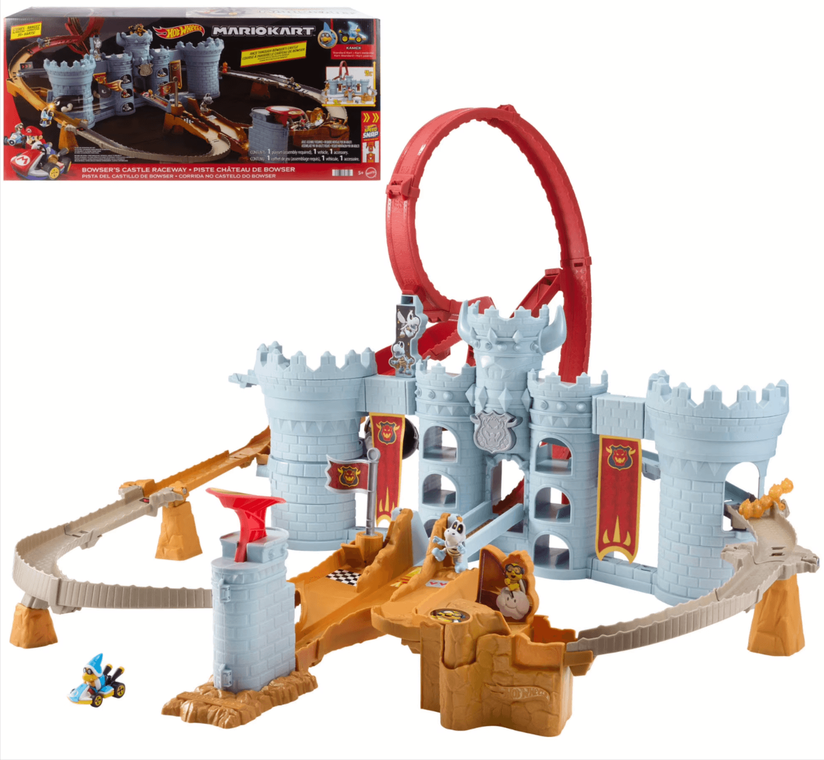 Hot Wheels Mario Kart Bowser's Castle Track Set - 60% Off at Walmart
