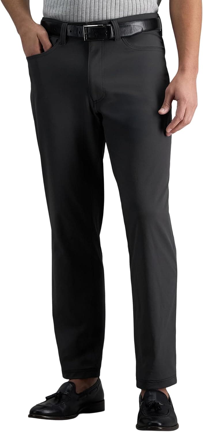 Haggar Men's Stretch Casual Pants - Dark Grey