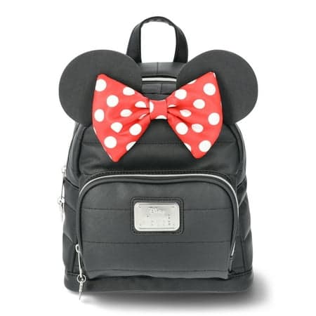 Disney Minnie Mouse Polka Dot Bow Women's Mini Backpack, Black