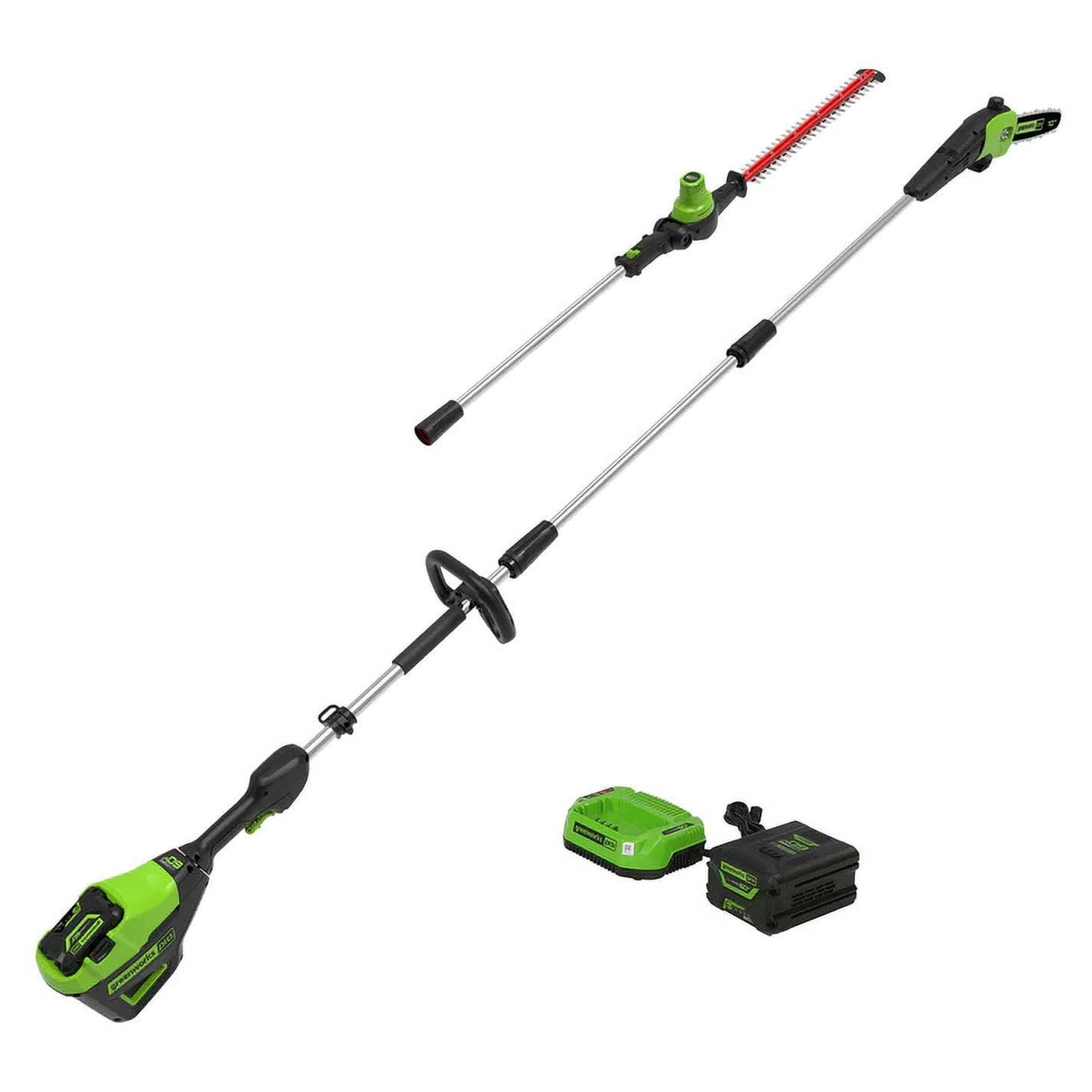 Greenworks 60V Pole Saw and Hedge Trimmer Kit