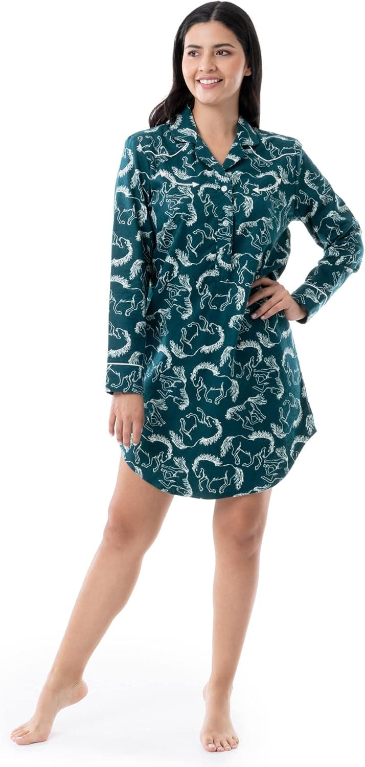 Cozy Flannel Shirtdress: Wrangler Women's Mid-length, 67% Off