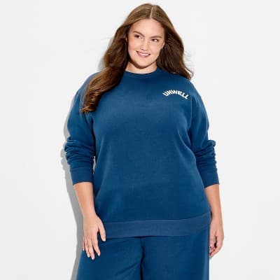 Women's Unwell Good Company Graphic Pullover Sweatshirt - Blue 3X