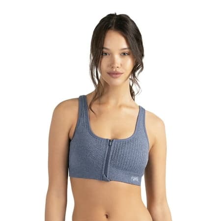 Ryka Women's Textured Zip Sports Bra, Sizes S-XL