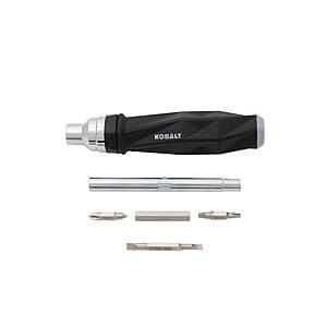 10-Piece Kobalt 4" Magnetic Ratcheting Multi-Bit Replaced Screwdriver Set $10 + Free Shipping