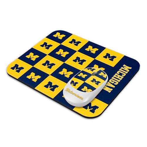 NCAA Collegiate Wireless Mouse and Mouse Pad - Michigan Wolverines
