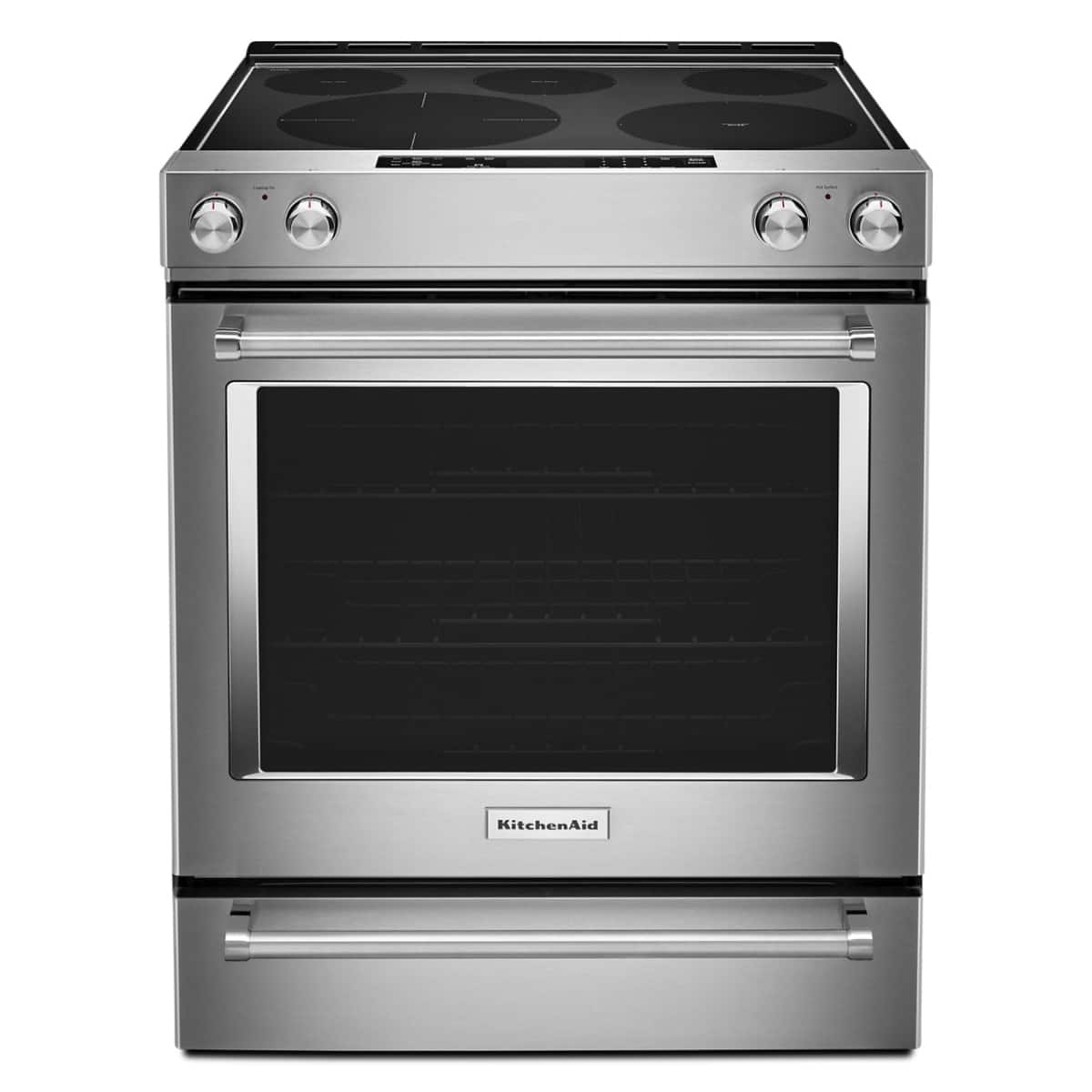 KitchenAid - 6.4 Cu. Ft. Self-Cleaning Slide-In Electric Convection Range - Stainless Steel