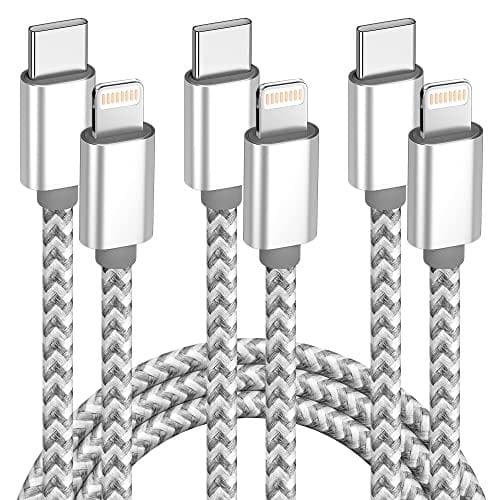 3-Pack USB-C to Lightning Cables - Charge and Sync Apple Devices