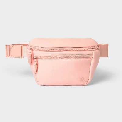 Premium Belt Bag Blush - All In Motion™: Water-Resistant Knit Fanny Pack