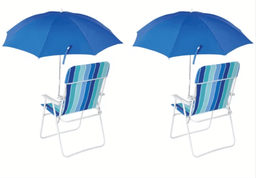 2-Pack Mainstays Clip-on Umbrella for Beach Chair Walmart