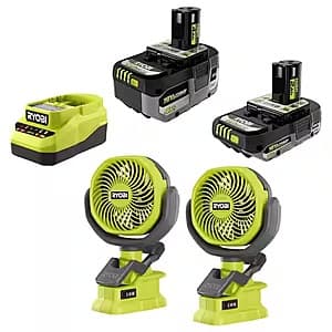 Ryobi ONE+ Cordless Battery and Fan Bundle for $99 + Free Shipping