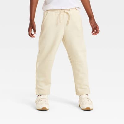Toddler Girls' French Terry Pants - Cat & Jack™ Beige 18M