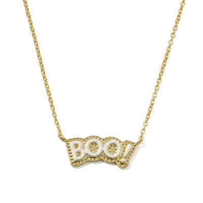 Kendra Scott Boo Pendant Necklace - Gold/Iridescent White