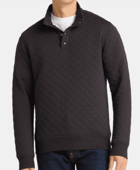 George Men's Quilted Snap Pullover Jacket Walmart