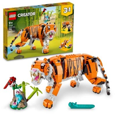LEGO Creator 3 in 1 Majestic Tiger Animal Building Toy 31129