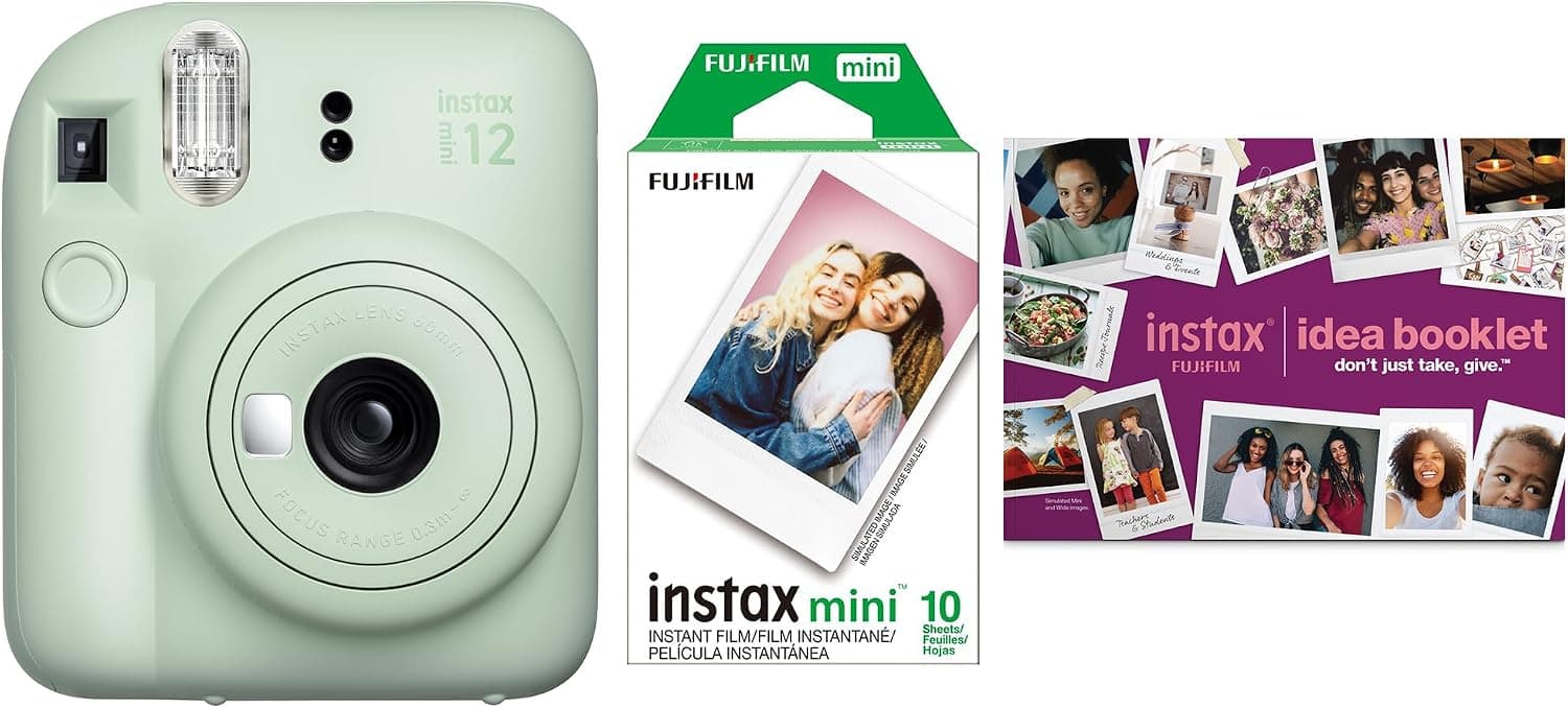 Fujifilm Instax Mini 12 Green Bundle - Save 25%