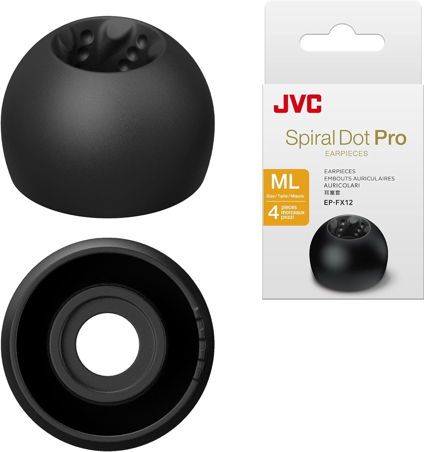 JVC EPFX12 Spiral Dot Pro Earpieces - Variety Pack