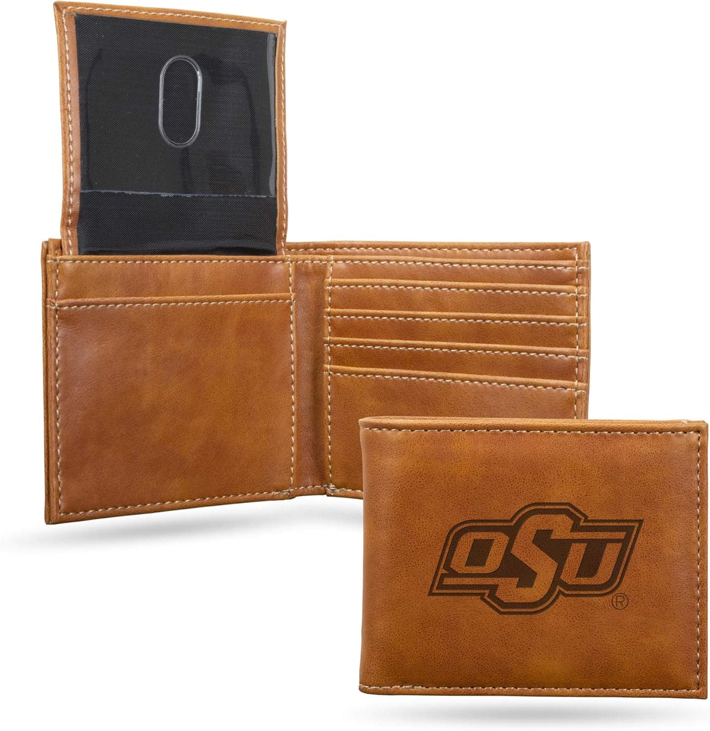 Slim Oklahoma State Cowboys Wallet - Laser Engraved by Rico