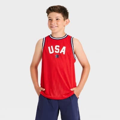 Boys' 4th of July Tank Top - All In Motion™ Red M