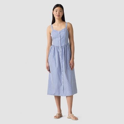 Levi's® Women's Adore Midi Dress - Chambray Stripe M