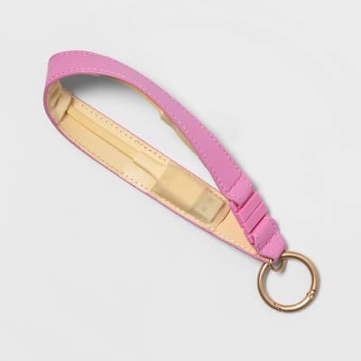 Wrist Strap with 8" Lightning to USB-A Charging Cable - heyday™ Bright Pink/Mist Yellow: Male-To-Male Connection