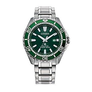 Citizen Promaster Sea Eco-Drive Green Watch - Stainless Steel