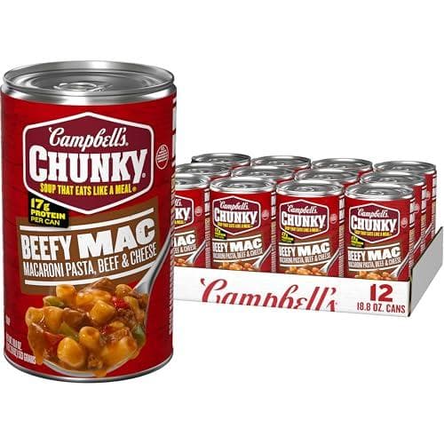 Campbell's Chunky Beefy Mac Soup: 12-Pack of 18.8oz Cans (57% off)