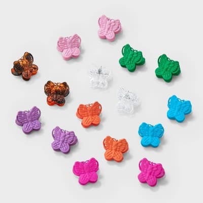 Girls' 16pk Micro Mini Butterfly Claw Clip - art class™: Fashion Hair Accessories for All Hair Types, Ages 3+
