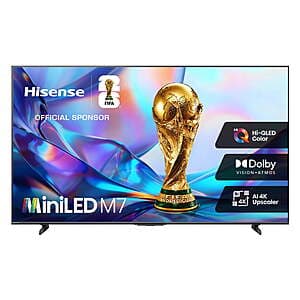 55" Hisense M7 Mini-LED 4K 60Hz Smart Google TV (2026) $298 + Free S&H