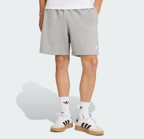 Comfy Adidas Trefoil Essentials Fleece Shorts for Men
