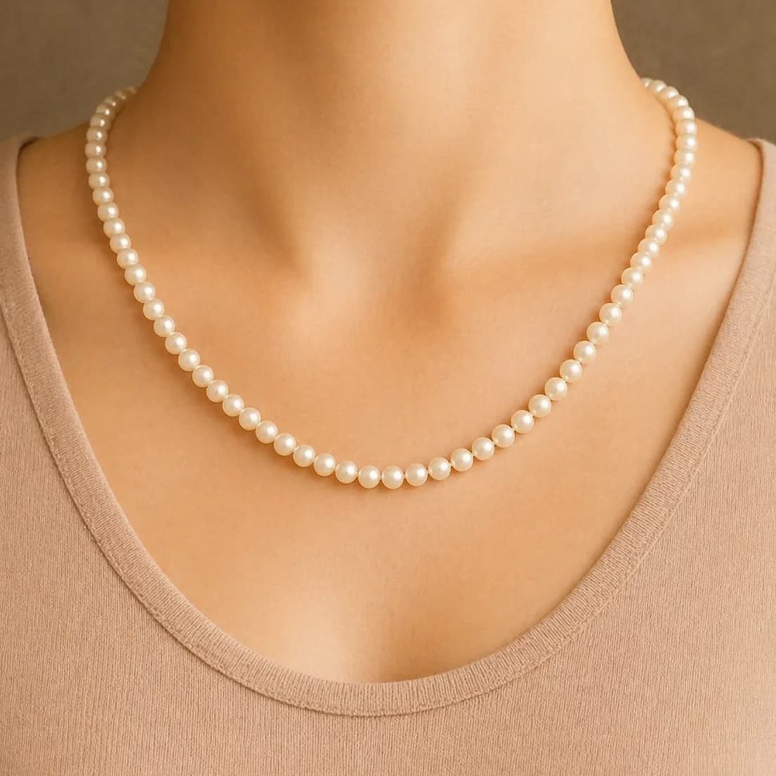 18-Inch Shell Pearl Necklace - 81% Off at Donatello Gian