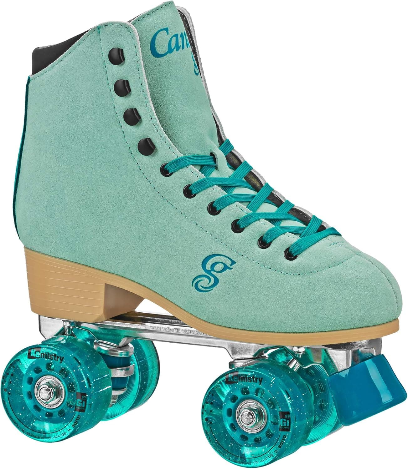 Quad Roller Skates in Vibrant Green and Blue