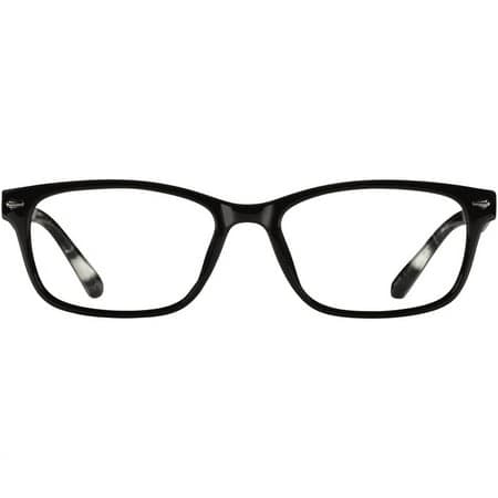 M+ Readers Adrian Black +1.25 Reading Glasses with Case