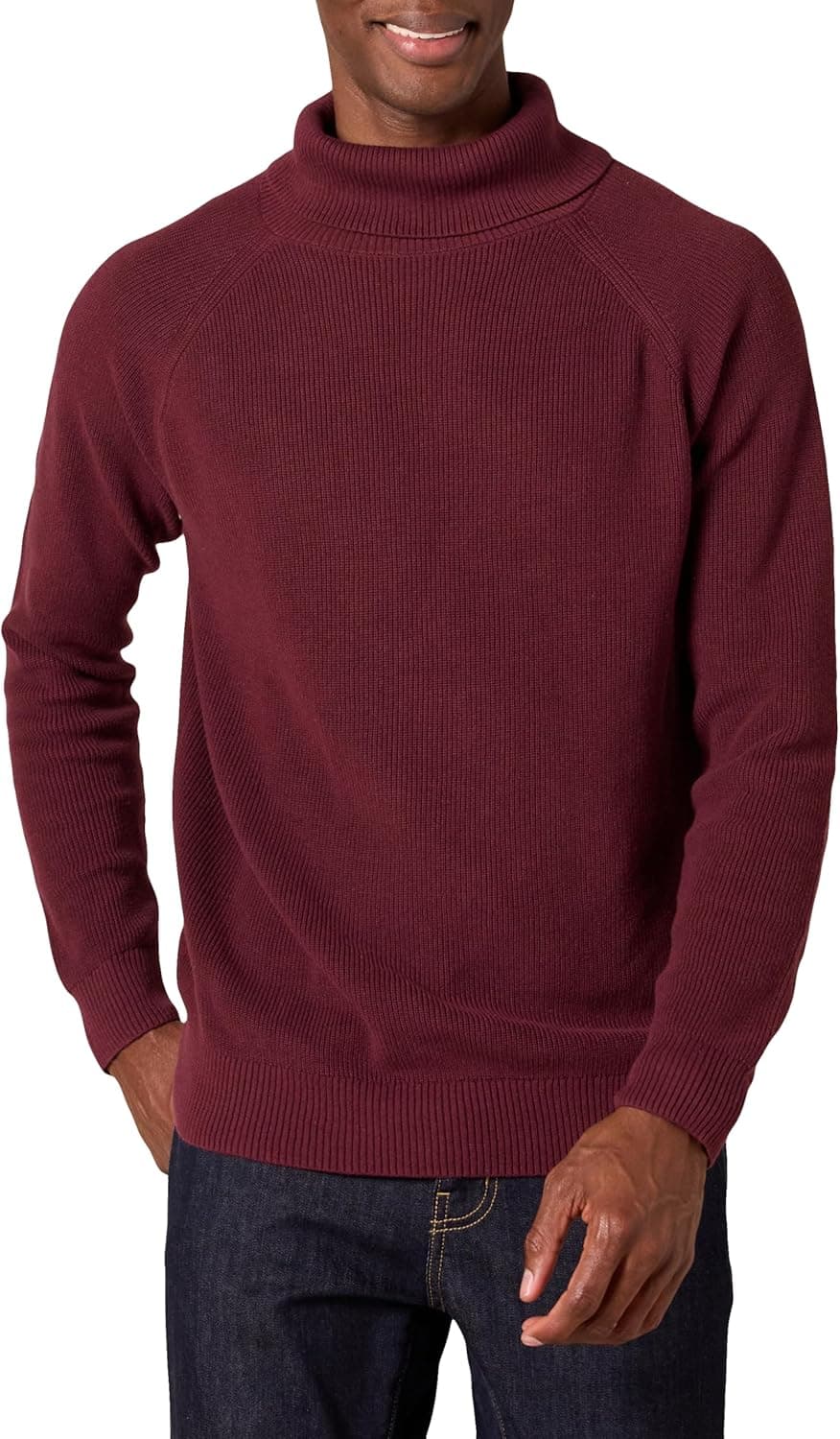 Save 50% on Amazon Essentials Men's Cotton Turtleneck Sweater