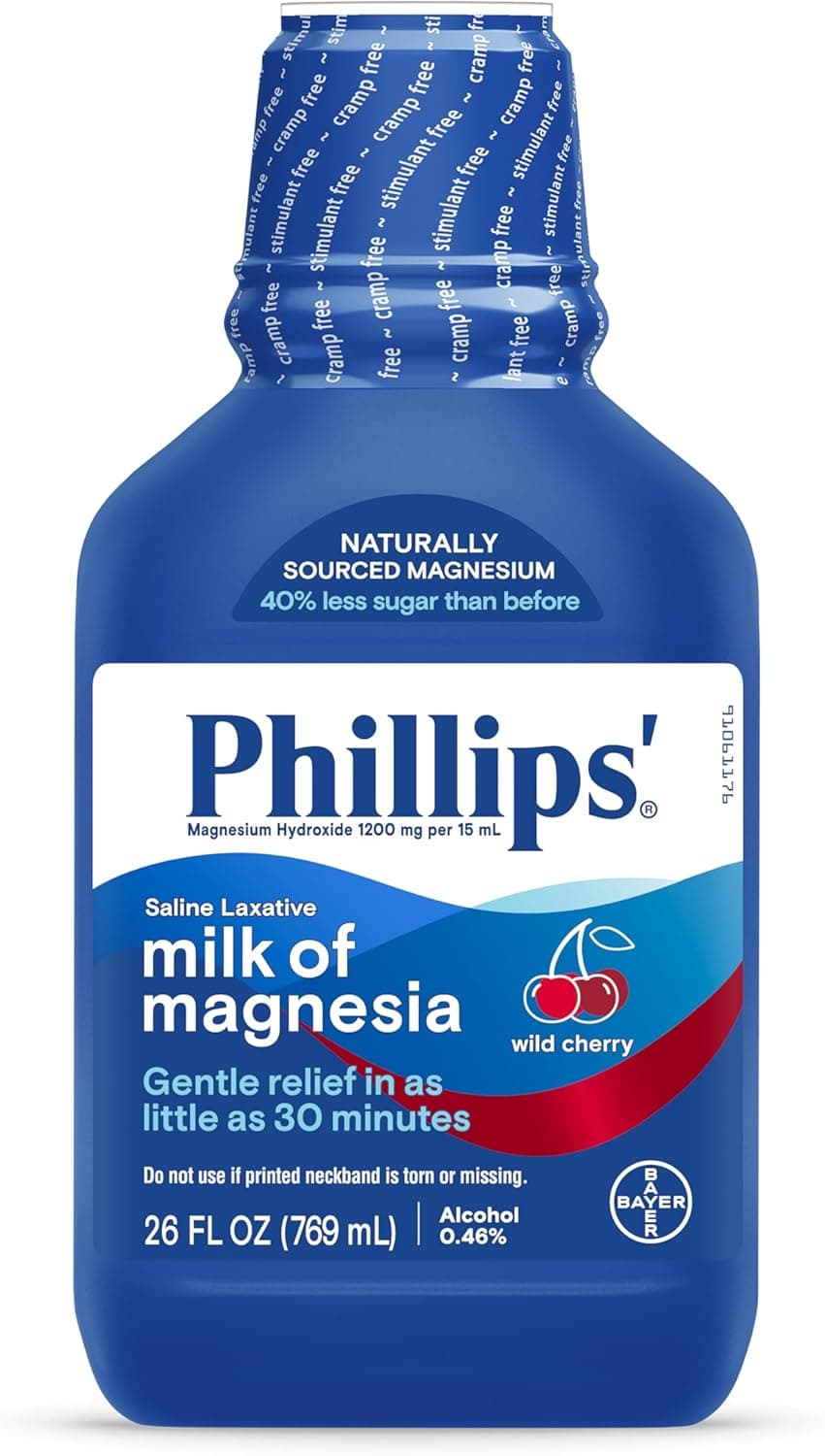 Relieve Occasional Constipation with Philips' Milk of Magnesia