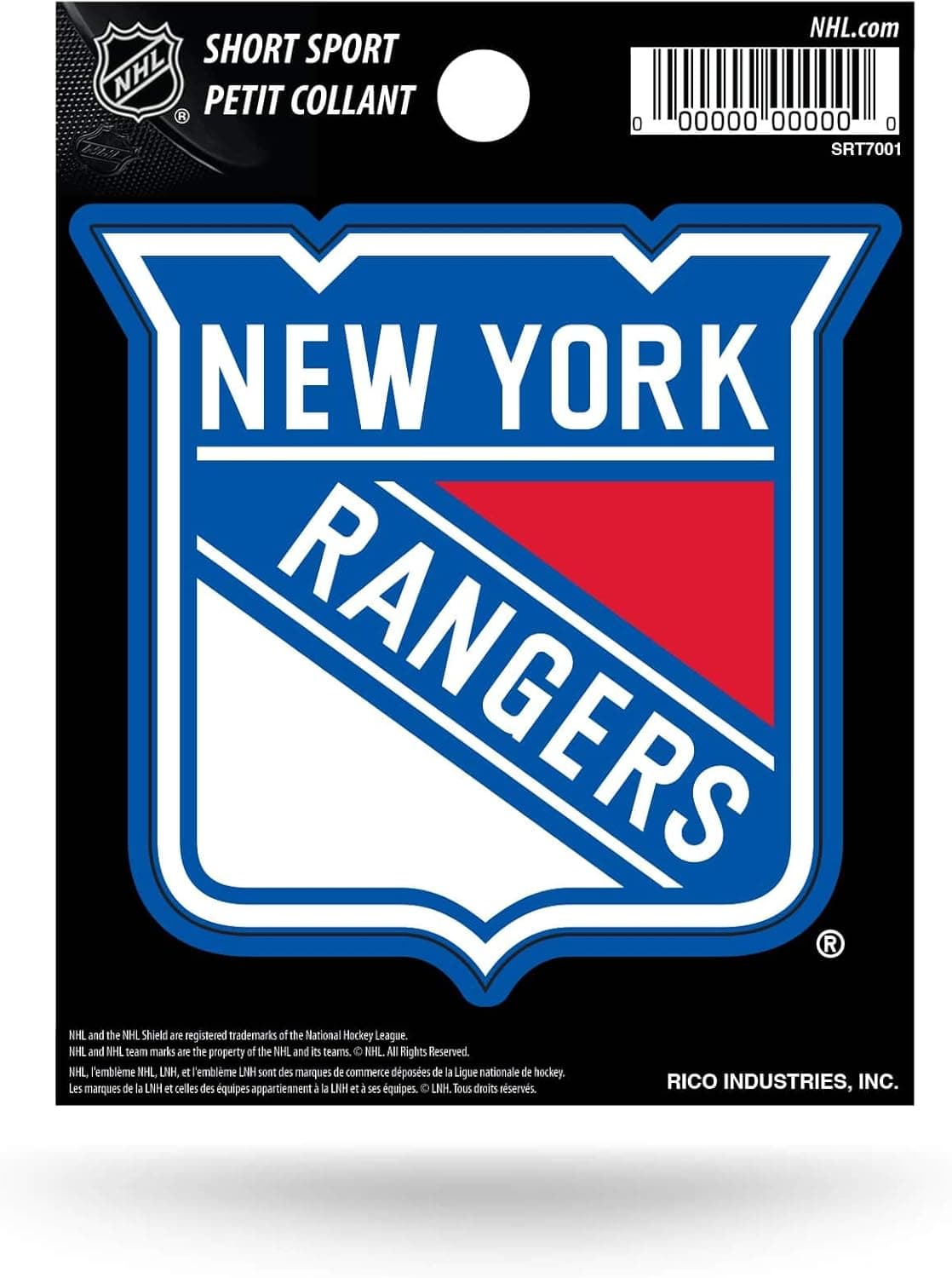 Officially Licensed New York Rangers NHL Decal