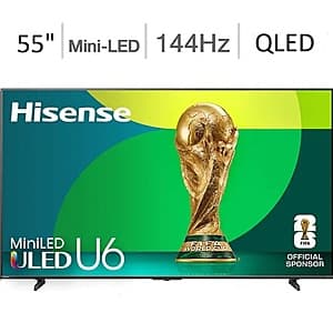 55-Inch Hisense 4K 144Hz MiniLED QLED Fire TV - $400 & More