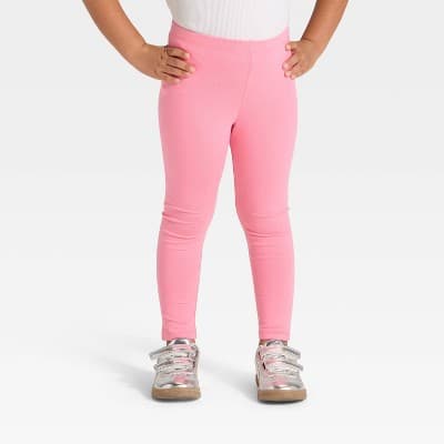 Toddler Girls' Solid Leggings - Cat & Jack™ Medium Pink 4T