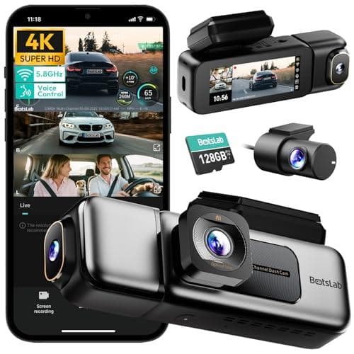 Save 40% on BOTSLAB 4K 3-Channel Dash Cam for Front, Rear, and Inside Monitoring