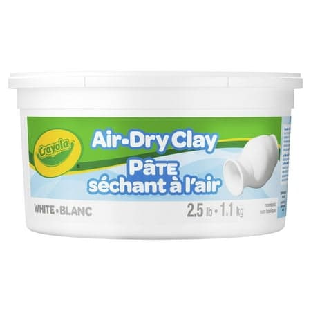 Crayola Air Dry Clay Bucket, White, Clay for Kids, Arts & Crafts, School Supplies, Teacher Supplies