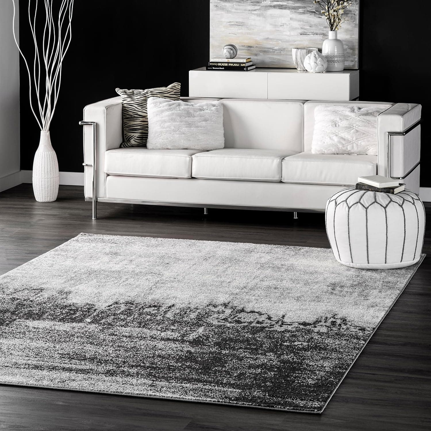 Nuloom Alayna Black/Ivory, 2' x 3', Abstract, Soft and Cozy, High Traffic, Stain Resistant, Durable Area Rug for Bedroom, Living Room, Dining Space, Den, Foyer, Entryway