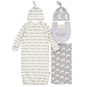 Gerber Baby 0-6 Months Gift Set: Gown, Cap, Bib, Swaddle, Blanket & Headband