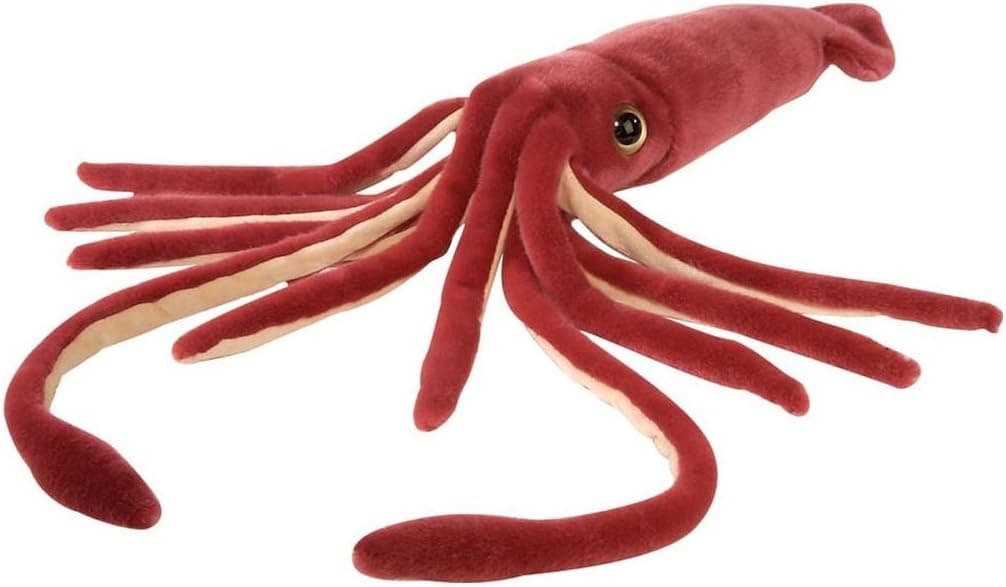 Wild Republic Giant Squid Plush, Stuffed Animal, Plush Toy, Ocean Animals, 22 inches, Red (83198)