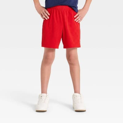 Boys' Textured Woven Shorts - All In Motion™ Red XXL