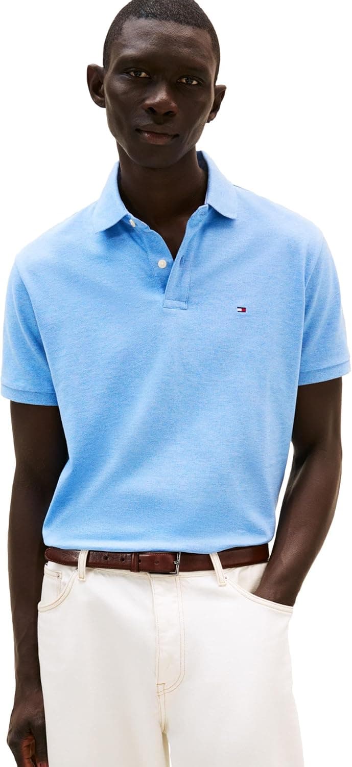 Save Big on Tommy Hilfiger Men's Blue Heather Polo Shirt